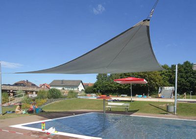 Sonnensegel Freibad Schwimmbad